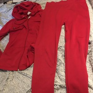 2 piece red jumper